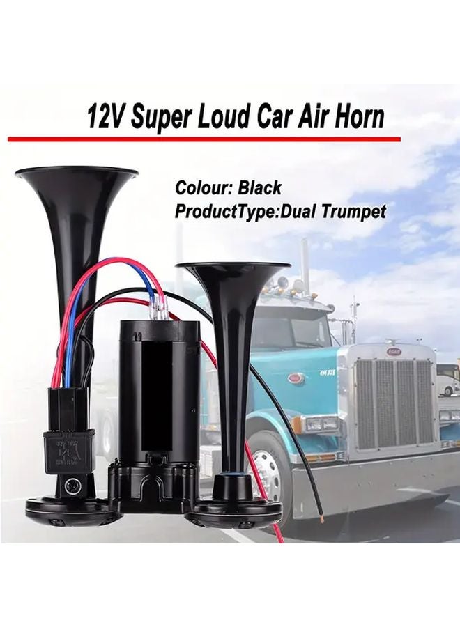 24V Train Air Horn Kit Super Loud Polished Zinc Alloy Universal Fit for Trucks Cars SUVs - Image 4